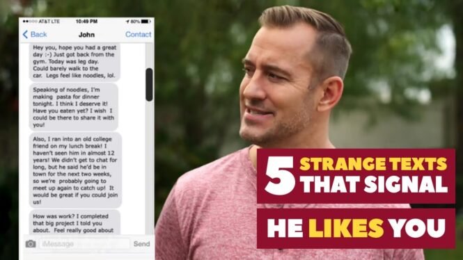 5 Strange Texts That Signal He Likes You | Dating Advice for Women by Mat Boggs